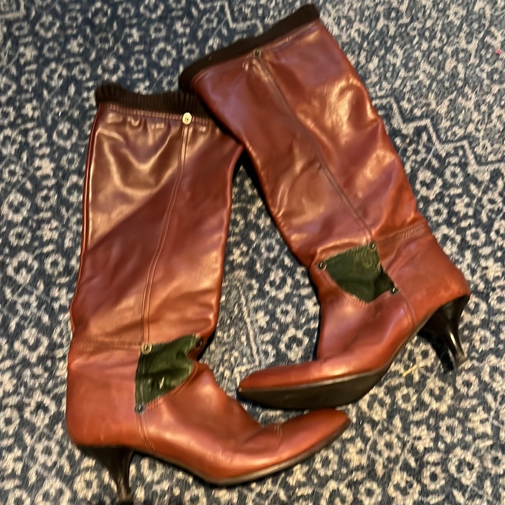 Miss Sixty leather boot brown size 37